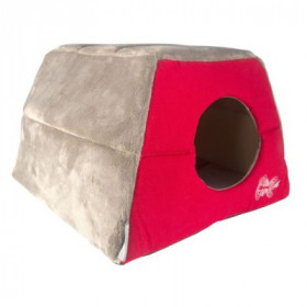 Rogz Igloo Podz Легло за котки във формата на иглу в червен цвят и размер 41x41x30 см